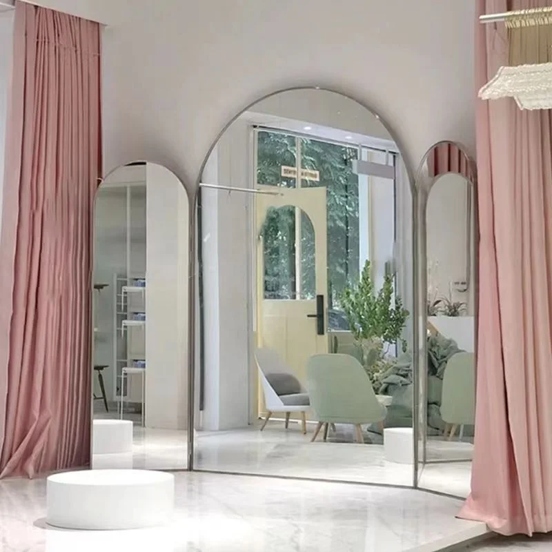 free standing mirror full length luxury design custom large boutique wedding dress floor mirror for bridal shop