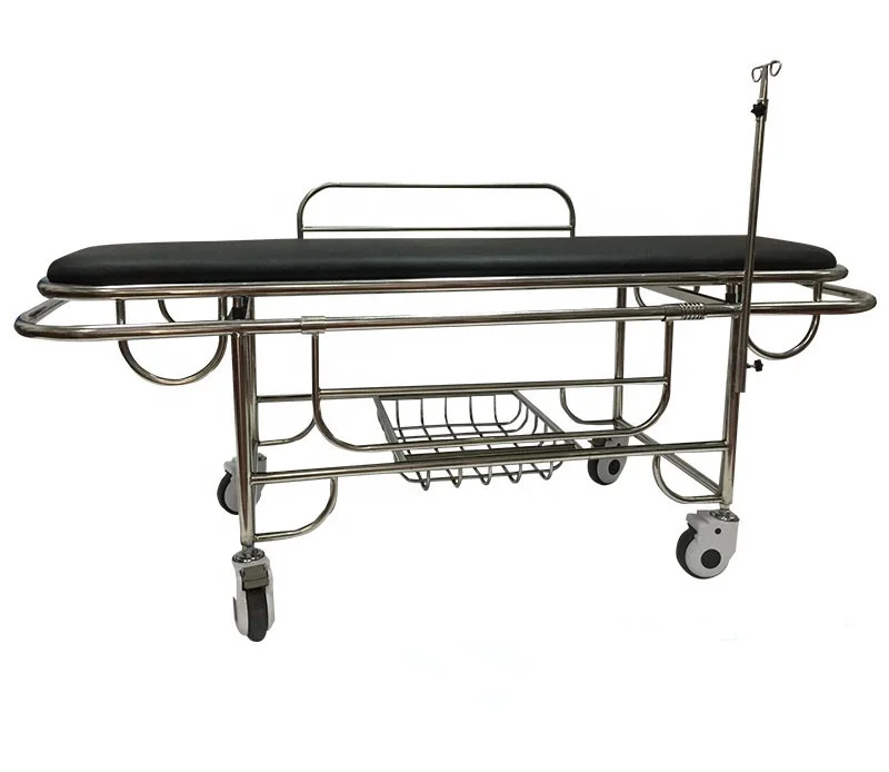 Hongan good price Durable back adjustable Stainless Steel Lifting Stretcher Hospital Patient Trolley