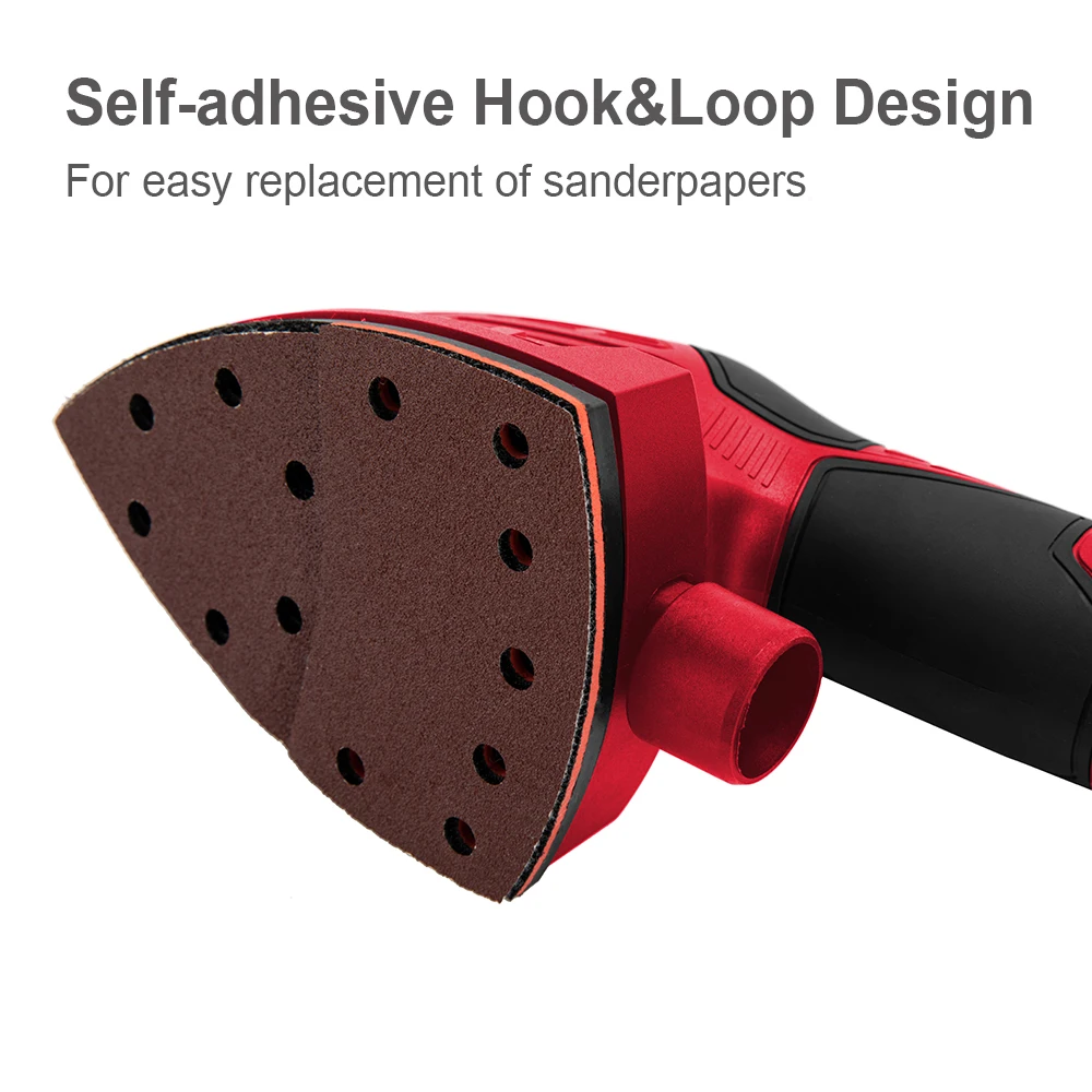 Hot Sale 12v Li-ion Battery Power Rechargeable Cordless Electric Delta Mouse Detail Wood Sander With Dust Bag