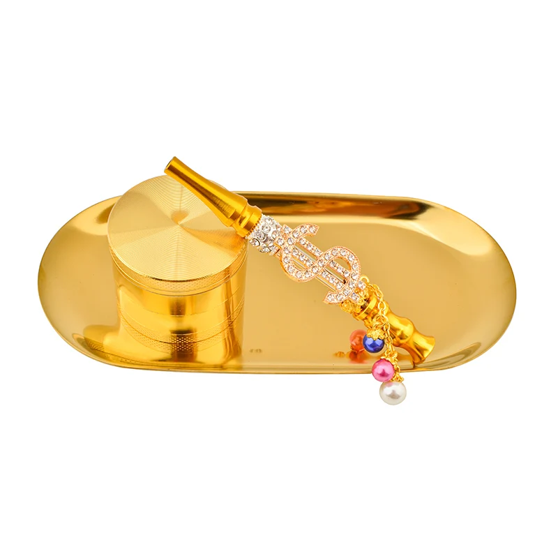 
custom grinders smoking rolling weed tray sets weed accessories blunt holder smoker pipe set 