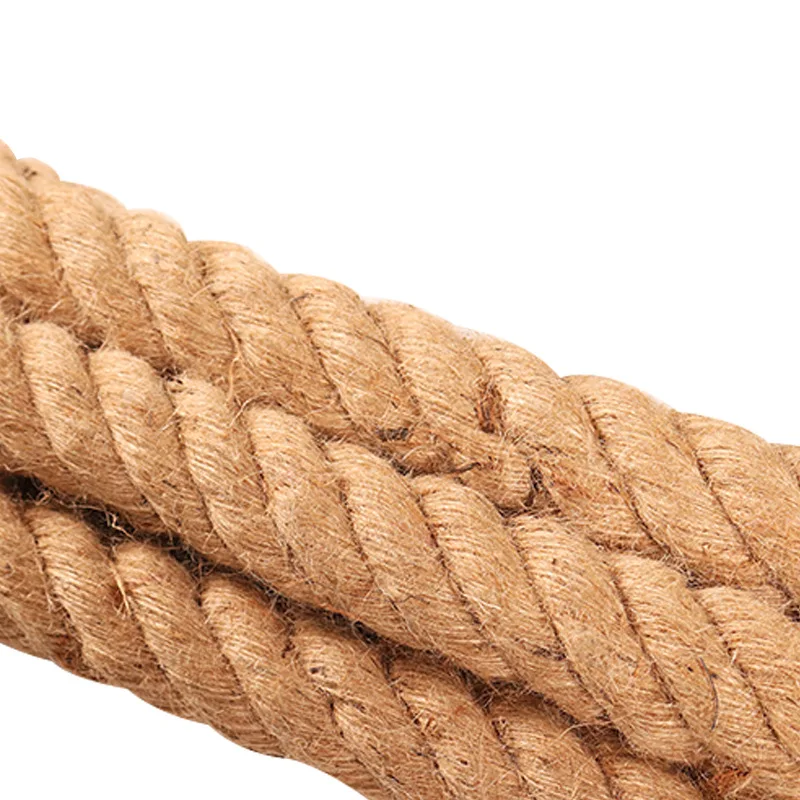 12mm 14 mm 16 mm thick heavy duty  natural  rope roll jute natural brown jute hemp rope net