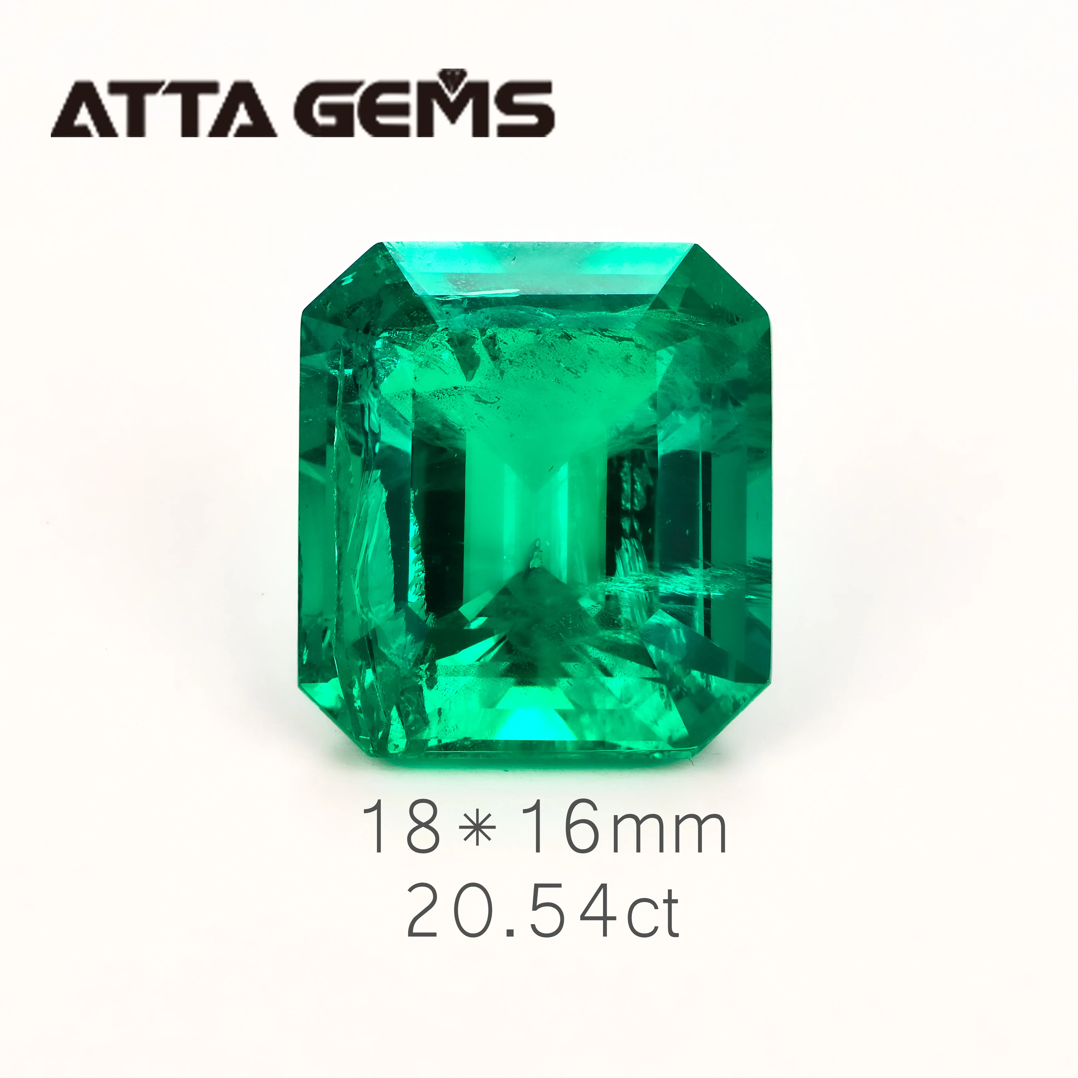 Factory Direct Sale 20.54ct 18*16mm  Hydrothermal Colombia Emerald Loose Gemstones For Sale Synthetic Lab Grown Emerald
