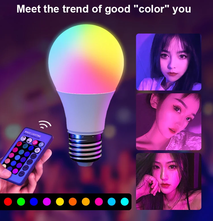 Atmosphere light home decoration bulb dimming fill light led color remote control smart led light