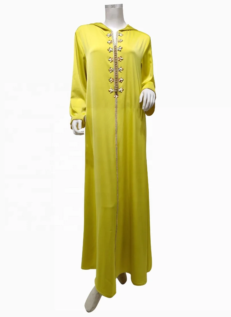  Bahrain Islamic Clothing Muslim Jalaba Ramadan Dresses Dubai Beads Jalabiya For
