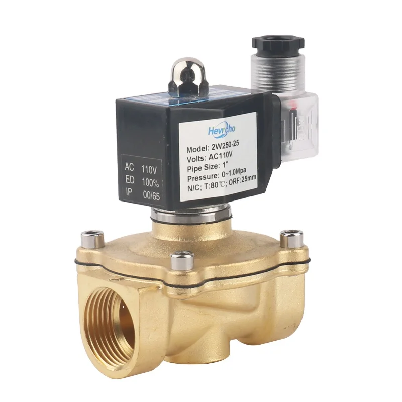 2WB  250-25  1Inch  AC110V  Directing Acting Type Normally  Closed Water Solenoid Valve