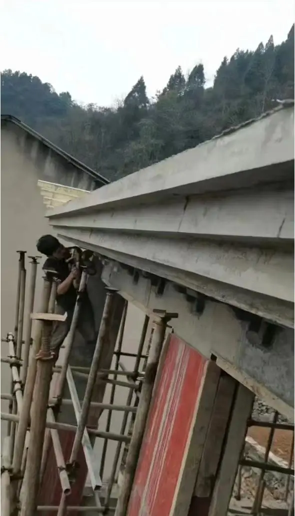 Stepping shape Concrete eave cornice Plastic  Mold for villa house roof edge rim decoration