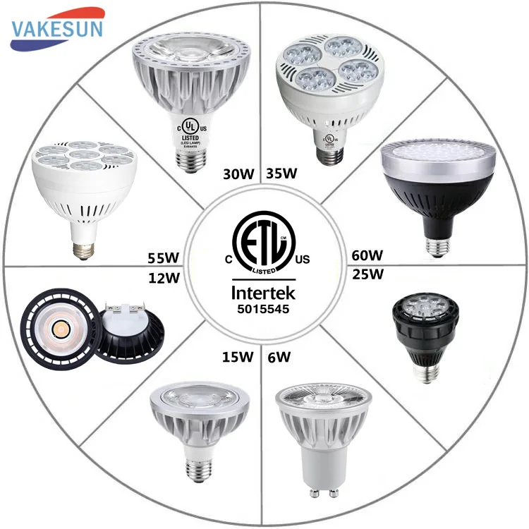 High CRI90 G12/E26/E27 6000k 10000K dimmable jewelry retrofit spot track par30 led light