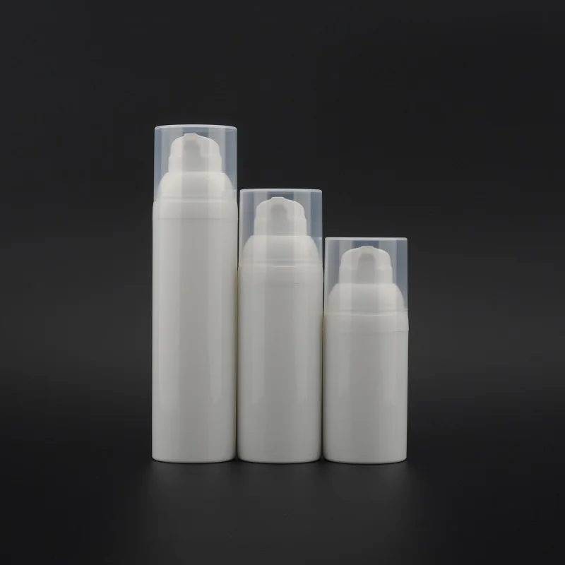 Empty 30ml 50ml 75ml White Airless Pump Serum Bottle skincare lotion container pp plastic