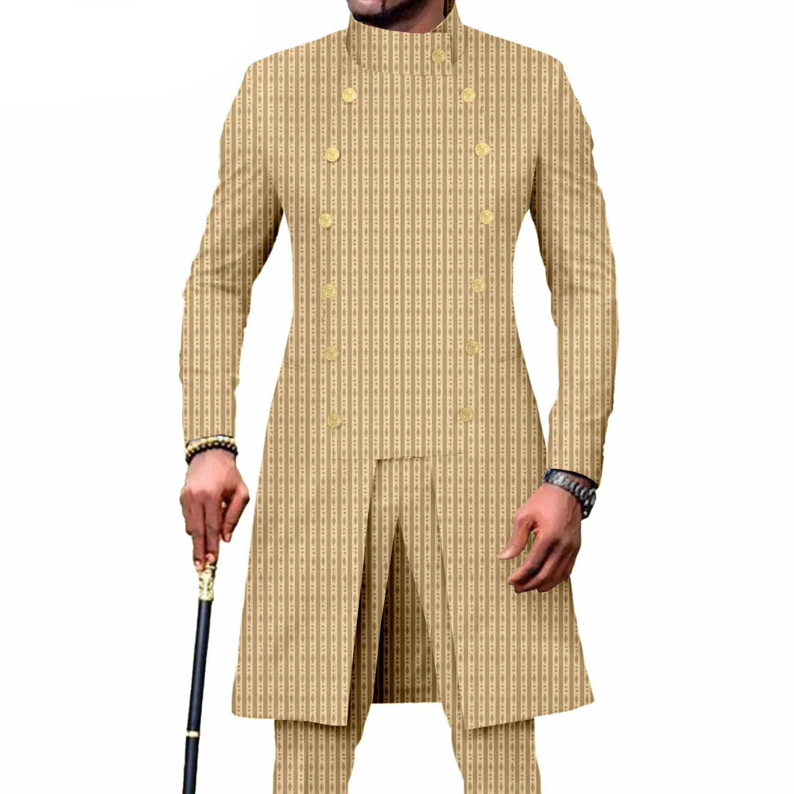 1508 Новый дизайн комплект из 2 предметов Африканской мужской одежды 25 цветов топы и брюки для мужской африканской одежды