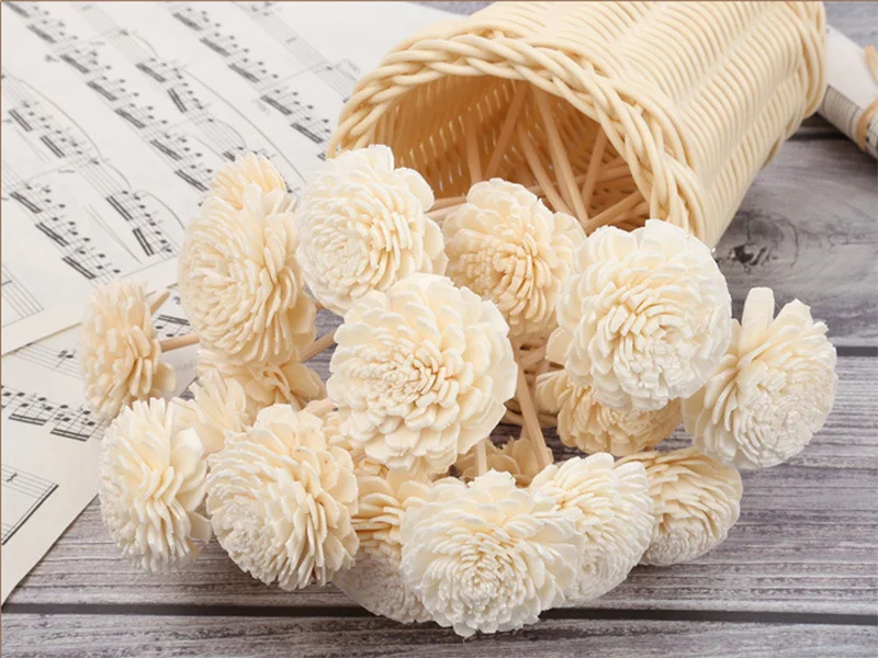 Handmade wood bamboo flowers Artificial Flowers for Decoration, Flower Bouquets, Centerpieces and DIY Home Decor