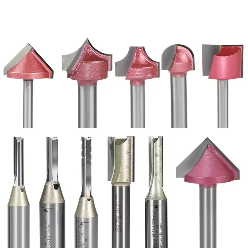 6mm 8mm 3D V Engraving Bit CNC End Mill Router Bits For Wood Tungsten steel Woodworking 60/90/120/150 degrees Milling Cutter