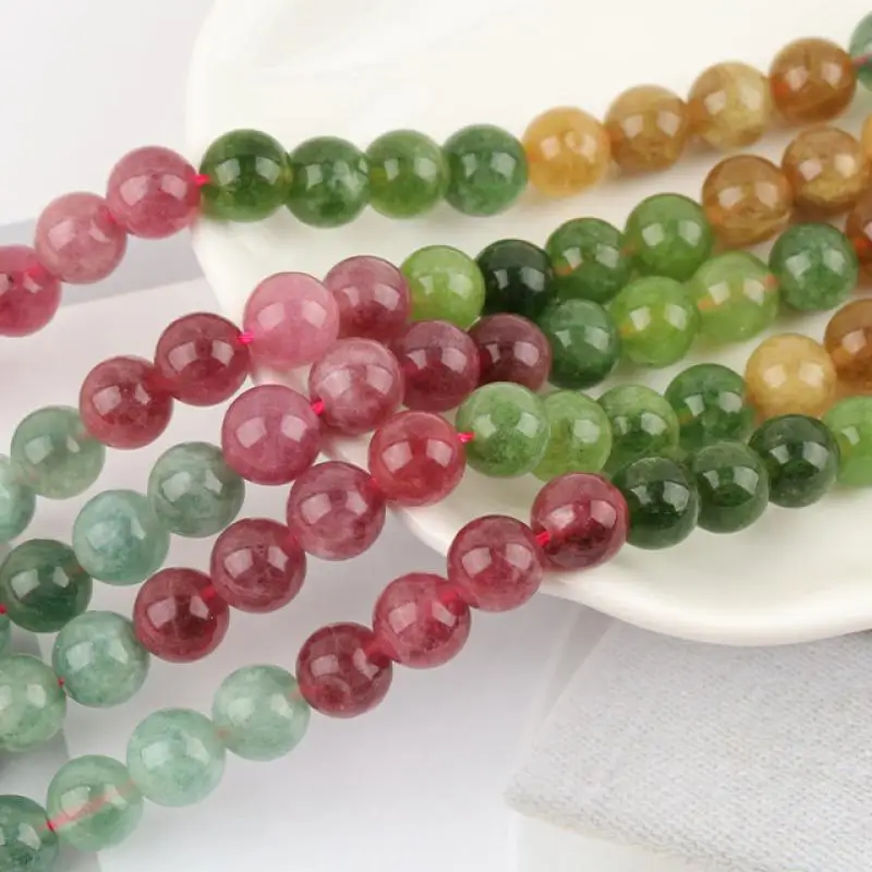 Iridescent tourmaline Mixed gemstone beads natural stone beads jewelry making bulk