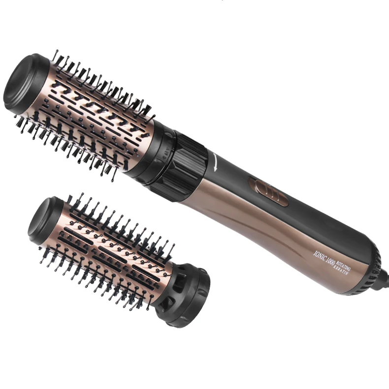 ENZO 2 in 1 Anti Scald Hair Blow Dryer Brush Salon Curly Hair Styling Hot Air Brush Comb Rotating One Step Hairdryer Styler