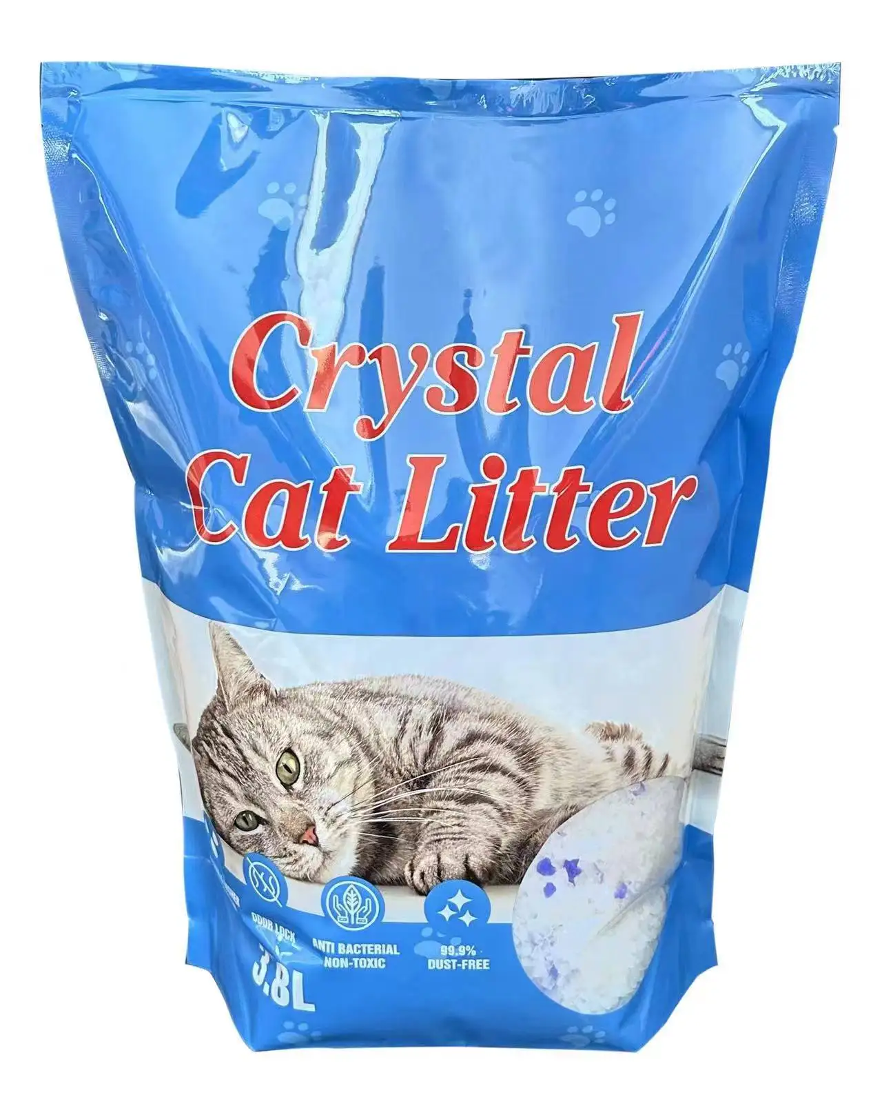 Wholesale Supplier Crystal Cat Litter Sand High Quality Cheap 3.8l 1-8mm Eco Friendly Silica Gel Cat Litter