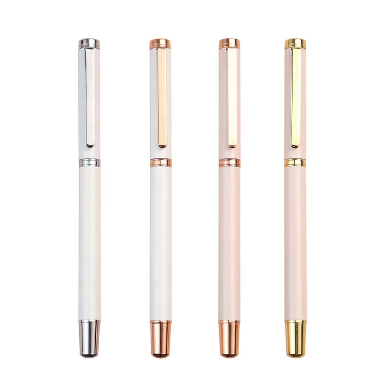 Wholesale metal pen printing logo ballpoint pen advertising gel ink stylus rollerball pen