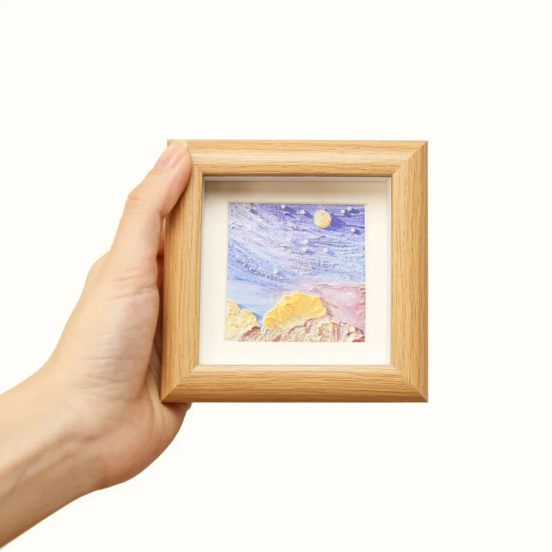 1pc Square Mini Mdf Picture Frame Baby Set 8X8 10X10 Watercolor Picture Stand Frame Hollow For Home Decor Kids Photo Booth Frame