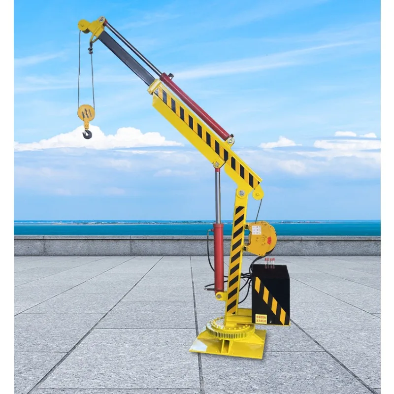 Vehicle mounted mechanical hydraulic rotary diesel electric remote control telescopic boom deck crane