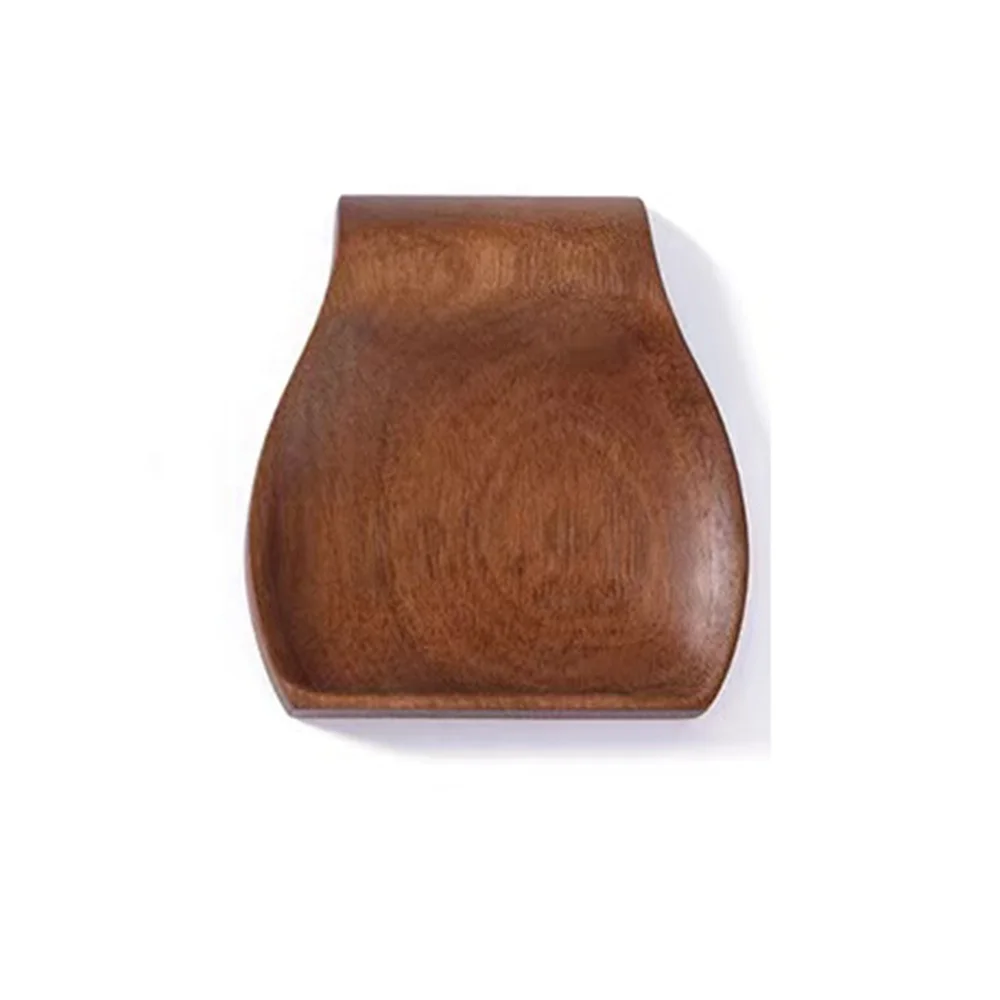 Wooden Kitchen Accessories Handmade Solid Wood Spoon Rest Acacia Wood Spatula Stand Ladle Rest Teakwood Spoon Holder
