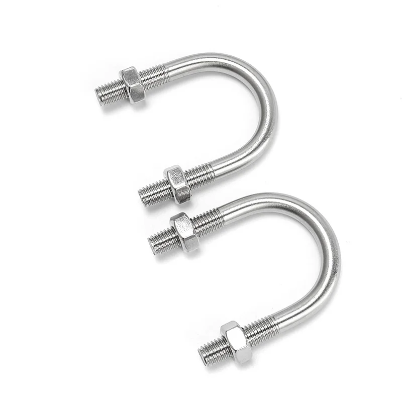 Manufacturer wholesale U-bolt 304 stainless steel u-screw U-clamp U-pipe clamp fixing buckle M6M8M10M12