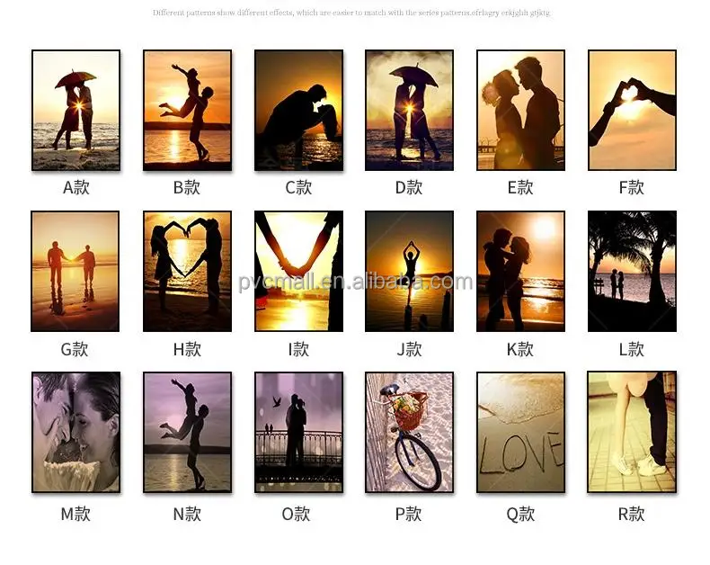 Personalized Custom Patterns Valentine Heart Bed Room Decoration Home Wall Decor Paintings and Wall Arts. Love