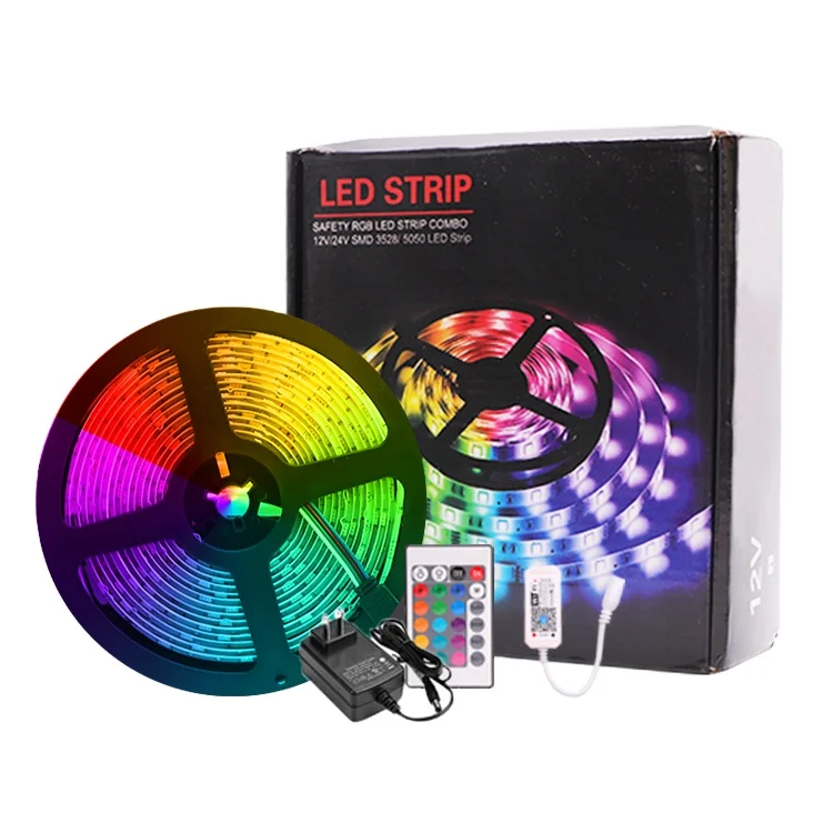 Hot Sell 2023 new modern smart 12V 50ft 15m 5050rgb music sync color changing remote app control flexible smart Led bar l