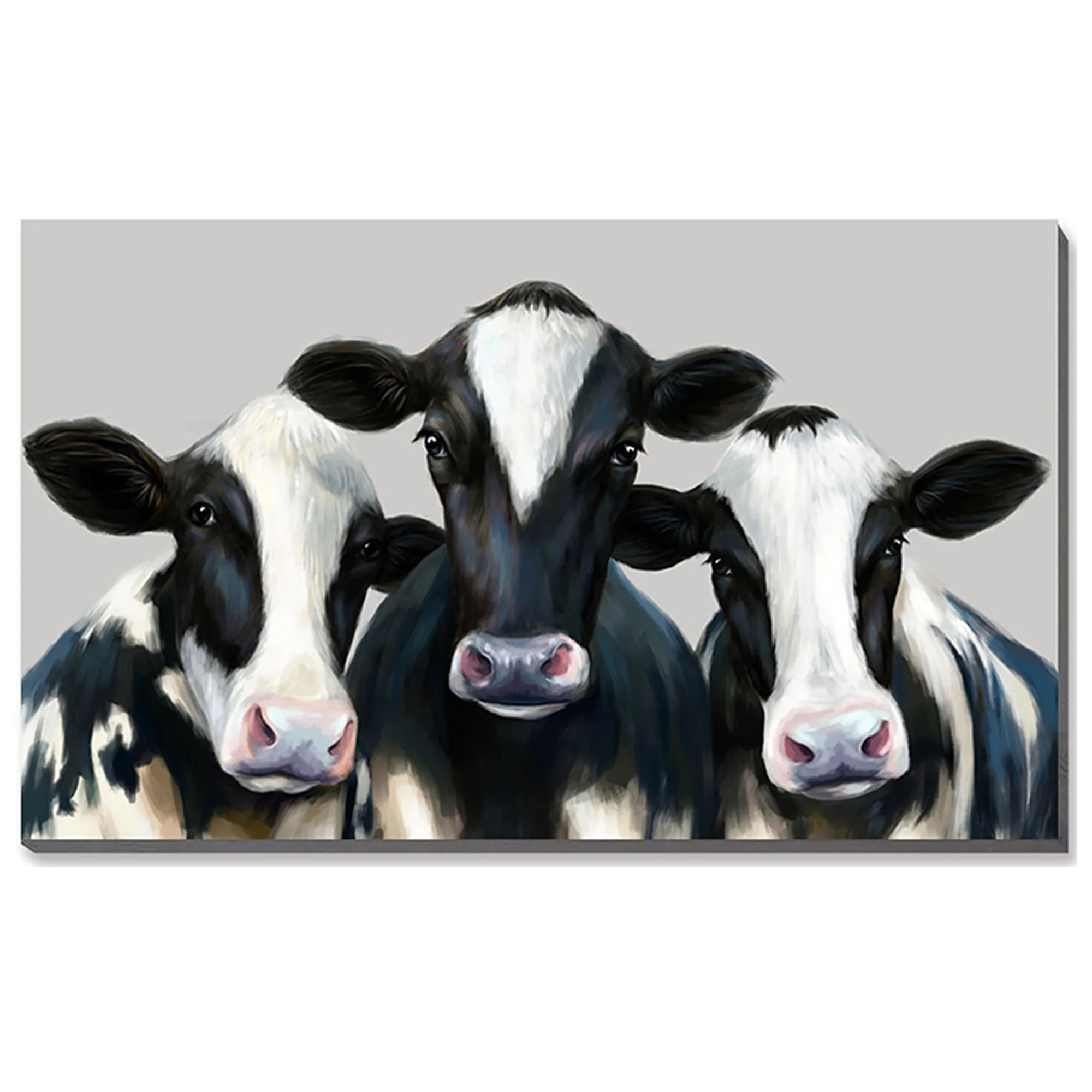 Современный оригинальный дизайн белая и черная Реалистичная корова настенная Картина на холсте масляная живопись для гостиной домашний декор