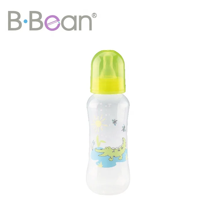 BBean DIY Printing Professional Anti-fall Standard Neck 240ml PP Small Plastic Milk Baby Feeding Bottle for Newborn