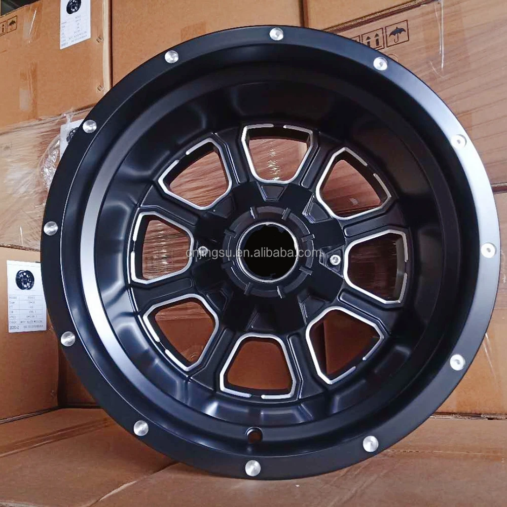 
Custom 15 Inch 16 Inch Deep Lip Aluminum Alloy Wheels PCD 139.7 Offset -44 Off-Road Wheels 