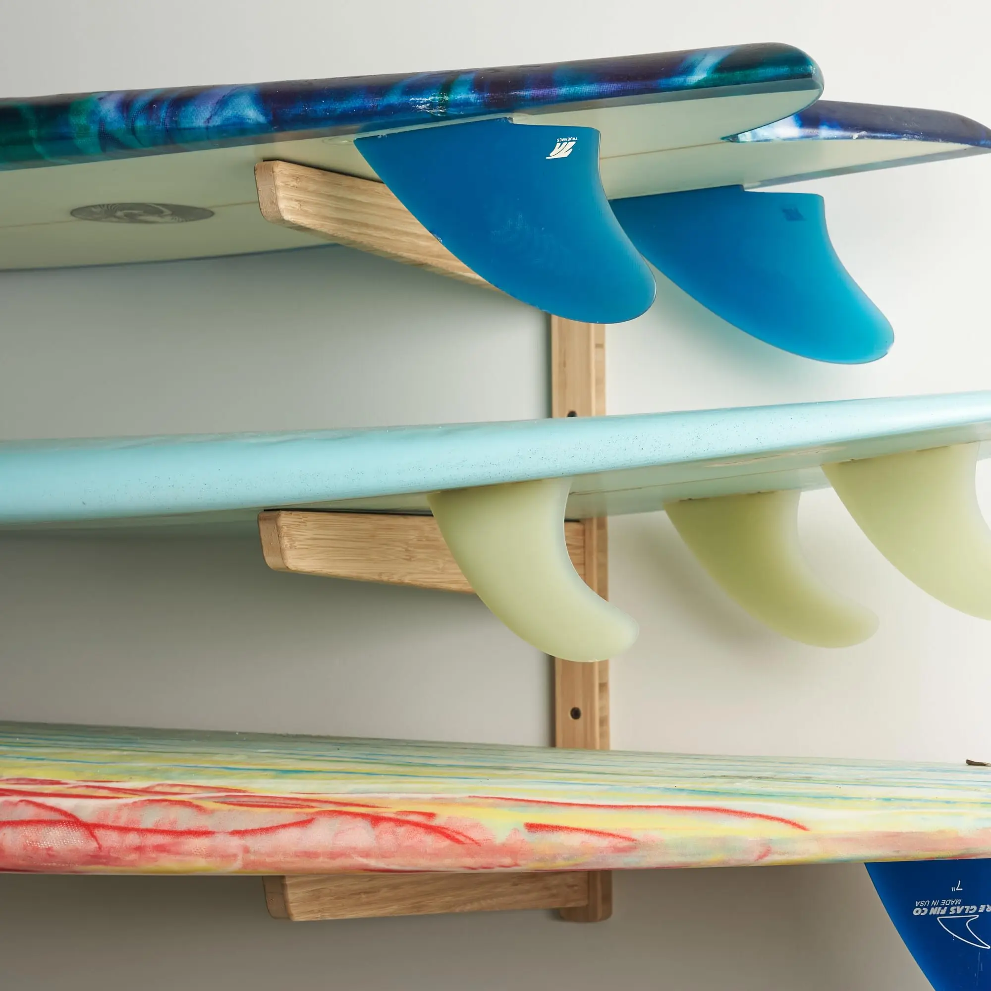 HIFUN Mount Wooden Surfboard Rack for Wall Surfboard Storage Racks for Surfboard Display
