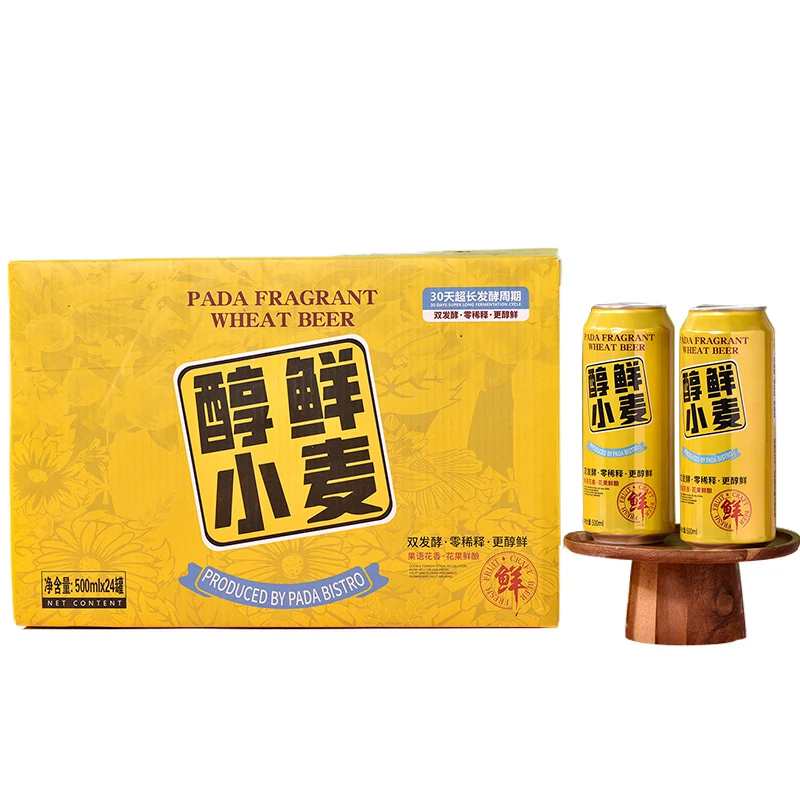 Powerful And Refreshing Taste Preferred Raw Material Brewery Craft Wheat Beer 500ml*12/carton Pasteurization Beer In Cans