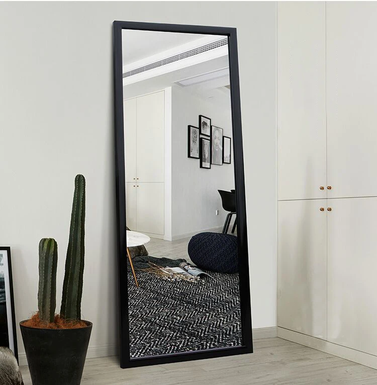 Large Black Modern Design Big Dress Wall Mirror Black Framed Mirror with Wall Hanging Fixings