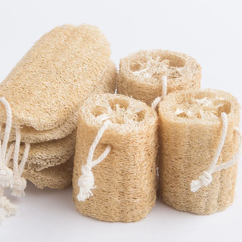 100% Natural 4 inch Organic Exfoliating Shower Loofah Body Loofah Sponges for SPA Beauty Bath