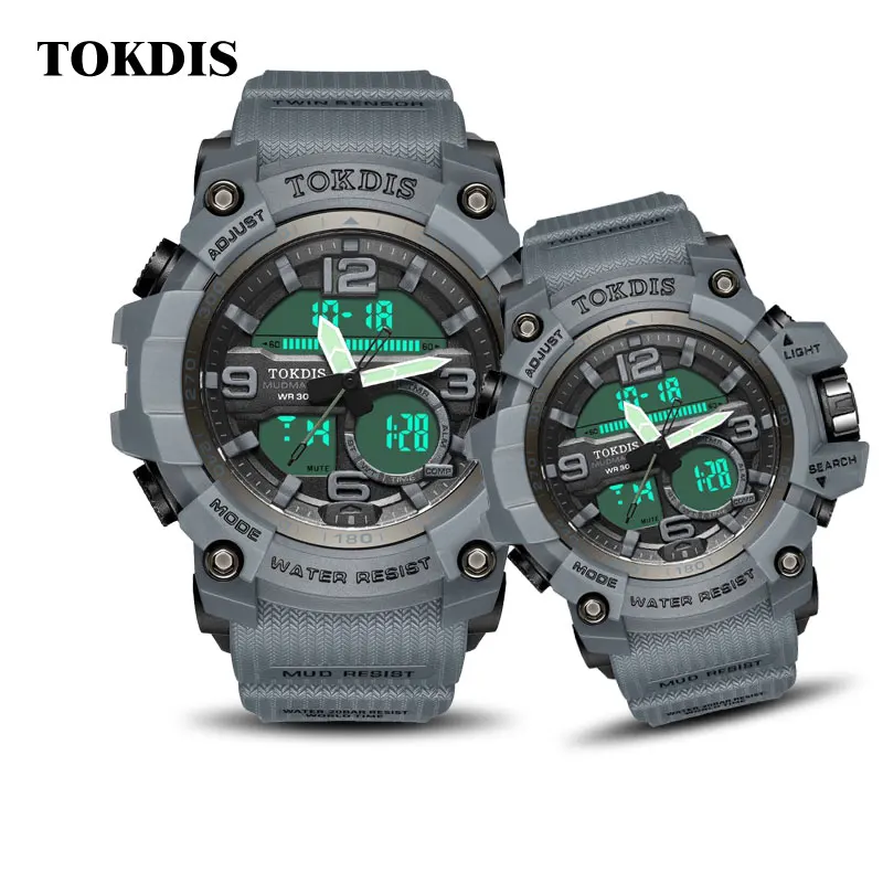 TOKDIS Hot sale  waterproof double display electronic watch sport digital outdoor watch