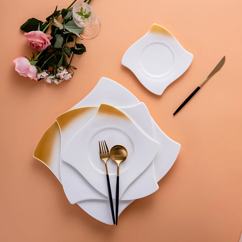 P&T Horeca nordic party wedding plates ceramic dinner  plate  dish sets dinnerware sets