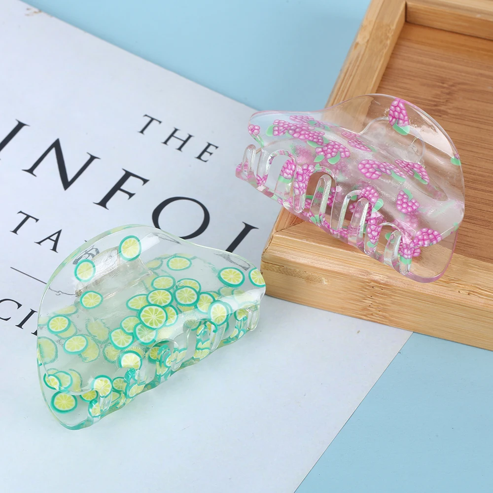 fashion semi-circle hair clip acetic acid c wind Half Round Hair Clip Wholesale Acetic Acid Hair Claw