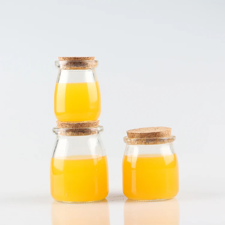 100ml 150ml pudding jam sauce candy storage glass jar with metal lids