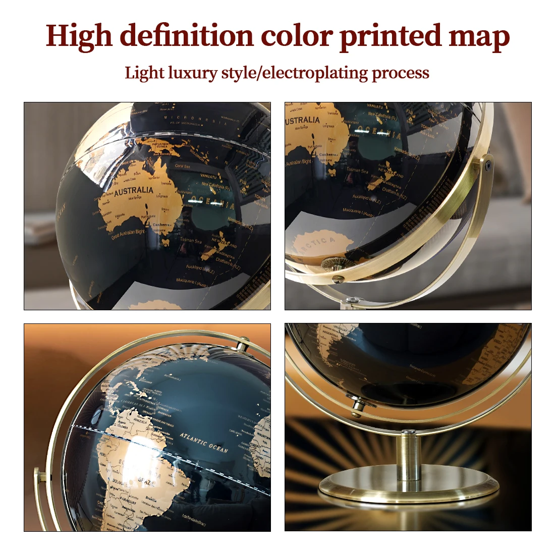 Hand held globo terrestre 20cm LED jupiter focos gift illuminated spinning earth ball world globe with coordinates and country