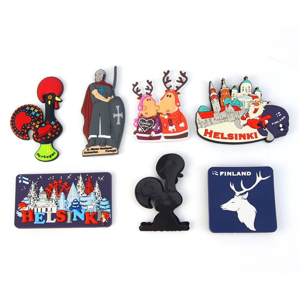 Wholesale custom souvenir tourist pvc magnet rubber fridge magnet, 3d custom soft pvc magnet
