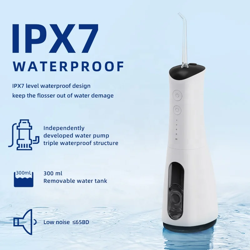 300 ml large capacity tank IPX7 waterproof waterline portable built-in water floss tooth cleaner