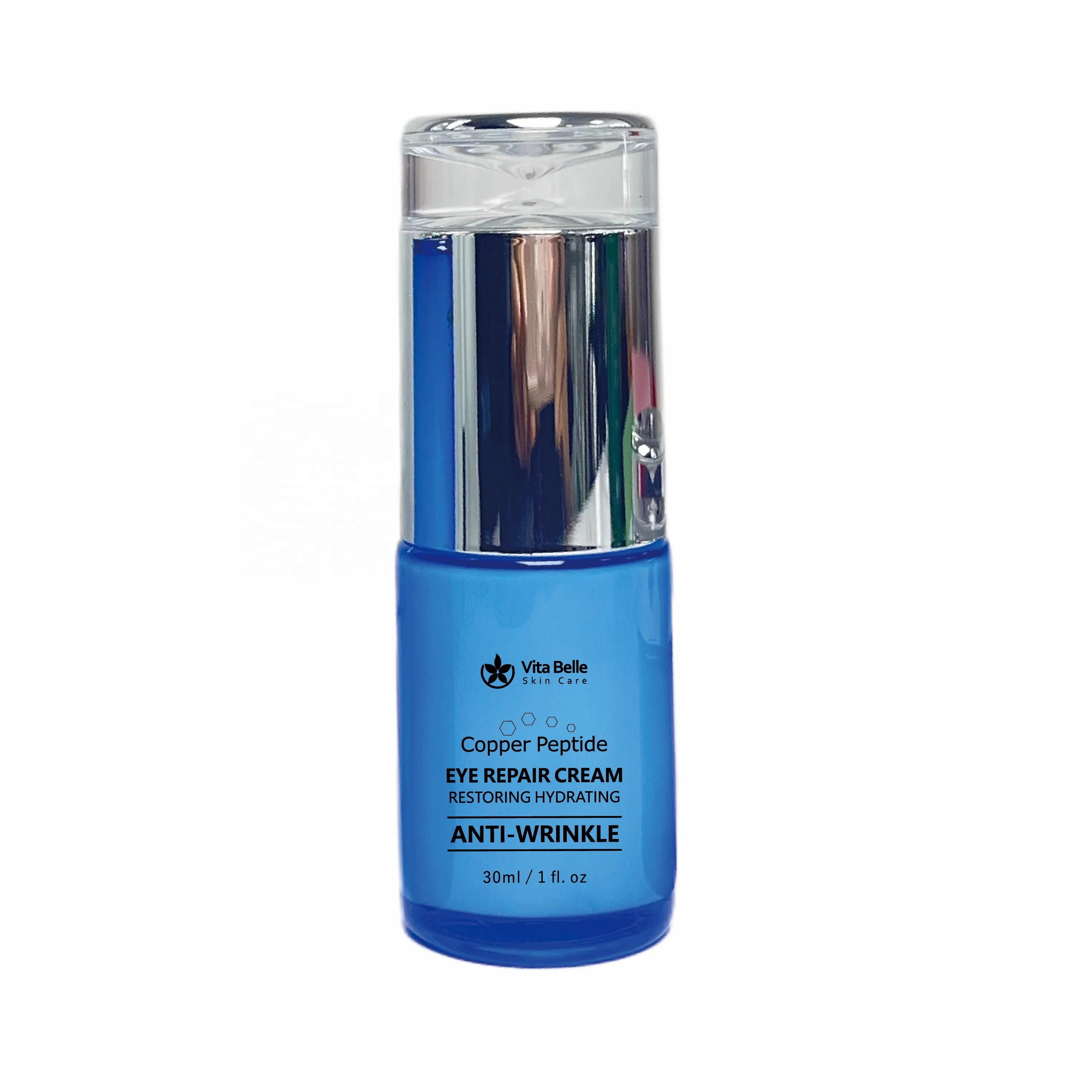 Private Label Facial Skin Care Serum Anti Aging Fine lines age spots damaged skin Blue ghk-cu Copper Peptide Face Serum