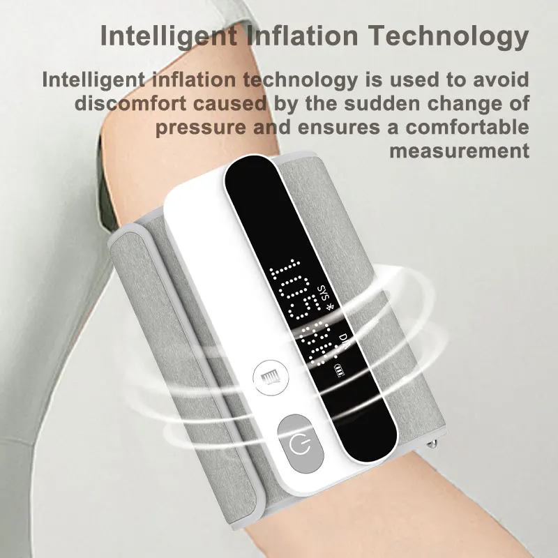 Smart Blood Pressure Machine Medidor De Presion Arterial Sphygmomanometer Arm Rechargeable Smart Arm Blood Pressure Monitor
