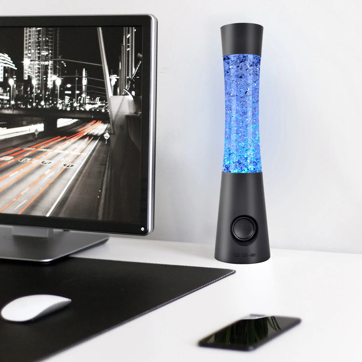 Aesthetic Lighting Color-Changing Liquid Motion Night Light ice Spark Night Light With Bluetooth Speaker