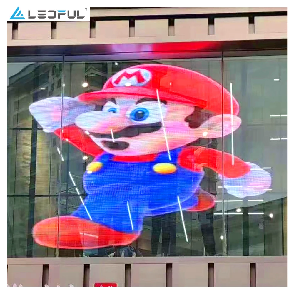 Transparent LED Display P15-31 Small Transparent Glass Wall Of Building LED Panel Wifi LED Display