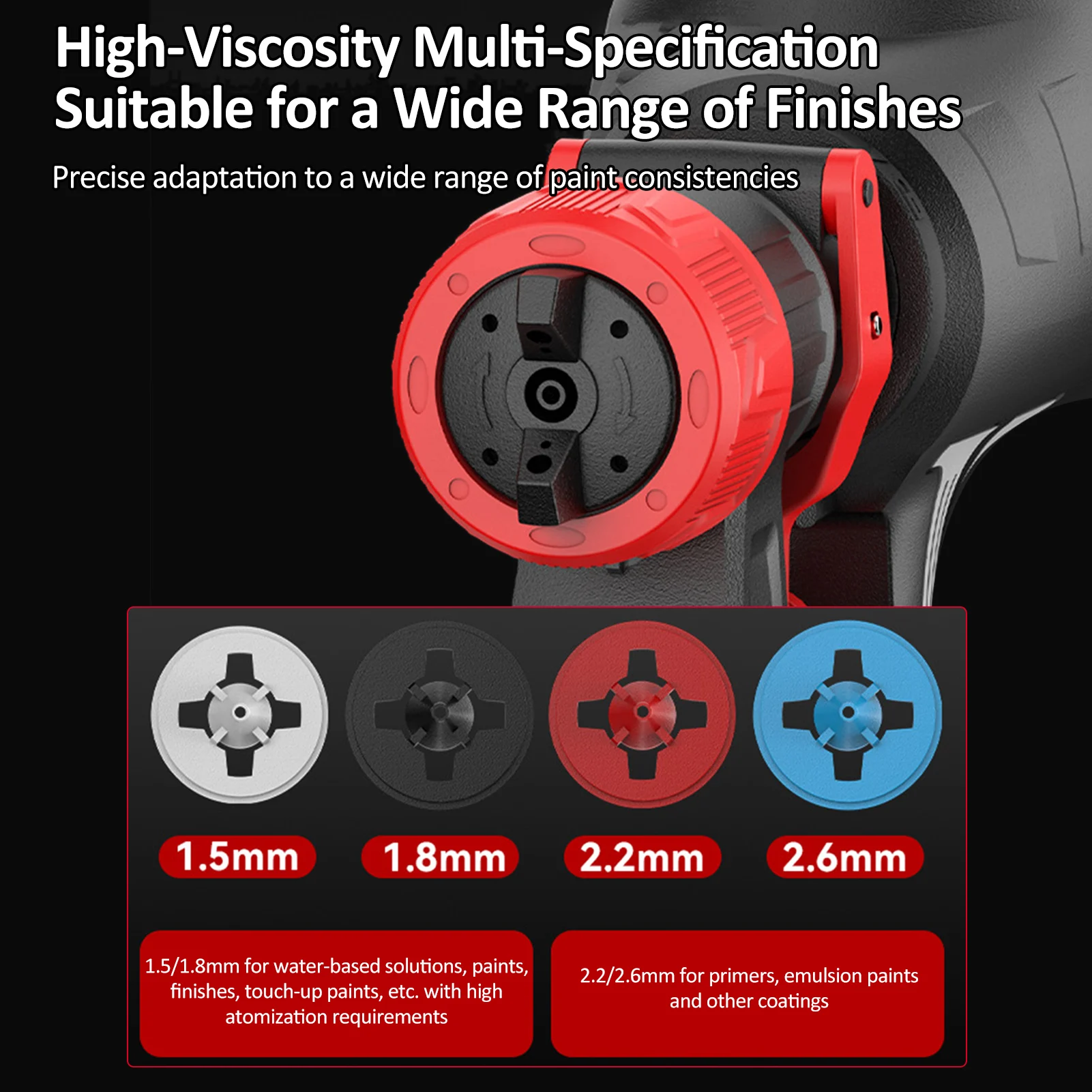 21V 2.0Ah Batteries Electric Paint Sprayer 4 Nozzle 1200ml Spraying Machine  for House Painting Home