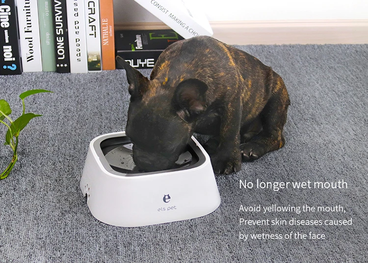 Научно разработанная технология для собак, плавающая Пастельная двойная миска для питомцев, не влажное лицо питомца