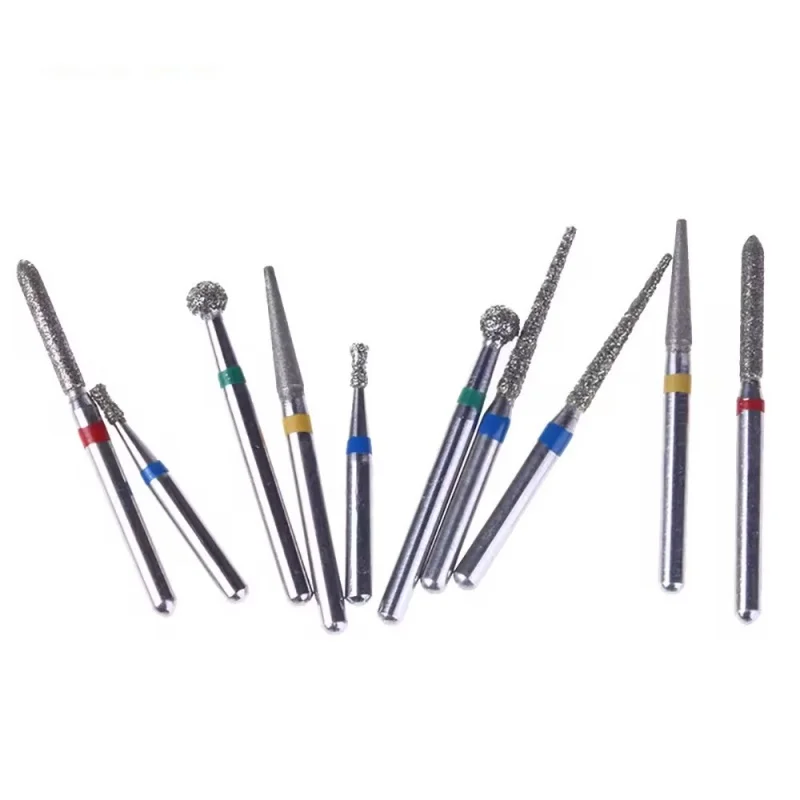 10pcs/box dental diamond drills dentist use dental polishing kits  OEM/ODM accept high speed dental bur