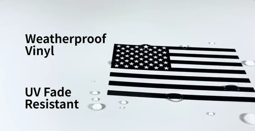 American Flag 5*3 inches Decal Durable waterproof decal Patriotic Vinyl Classic Flag Sticker for Vehicles