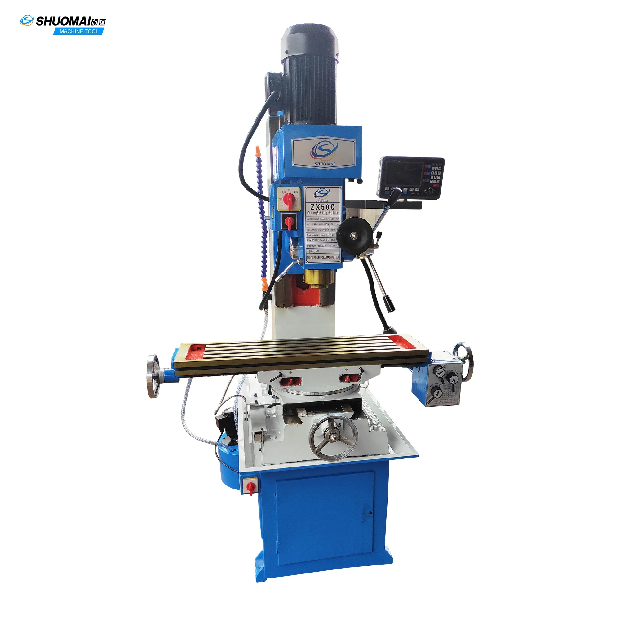 ZX50 ZX50C vertical universal manual mill drill metal milling and drilling machine