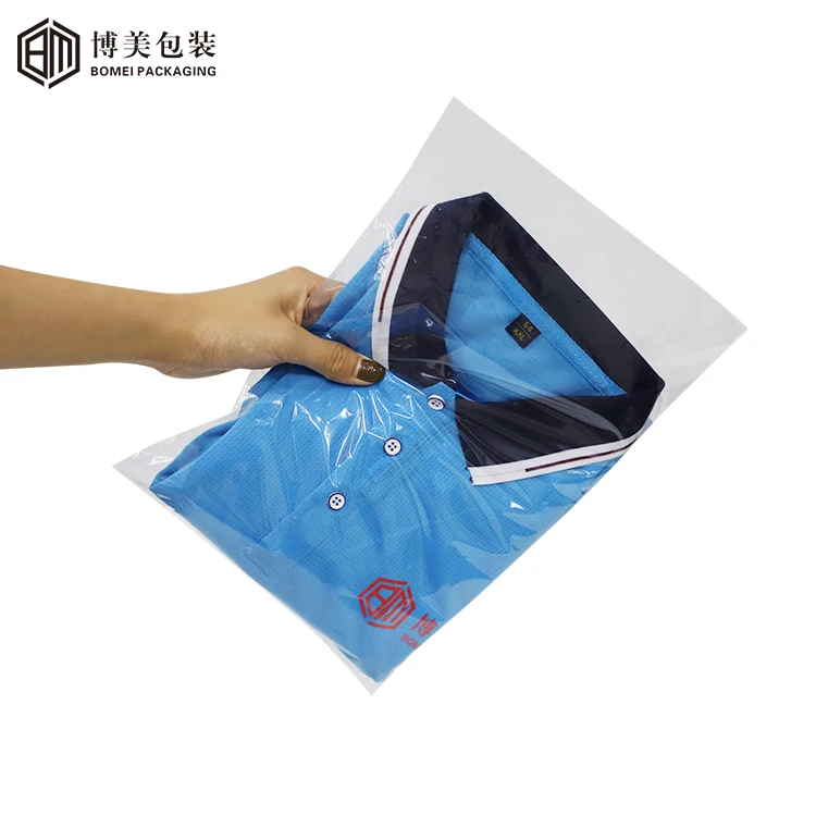 Custom Printing Clear BOPP Self Adhesive Flat Poly Packing Bag OPP Plastic Bag for Clothing
