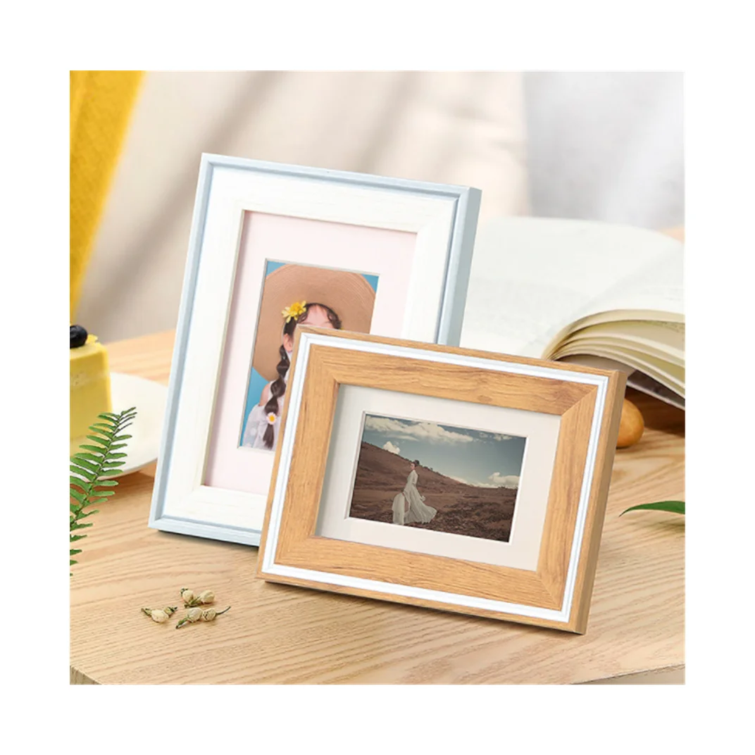 Fashion best selling custom plastic photo frame for home decoration gold metal photo frame